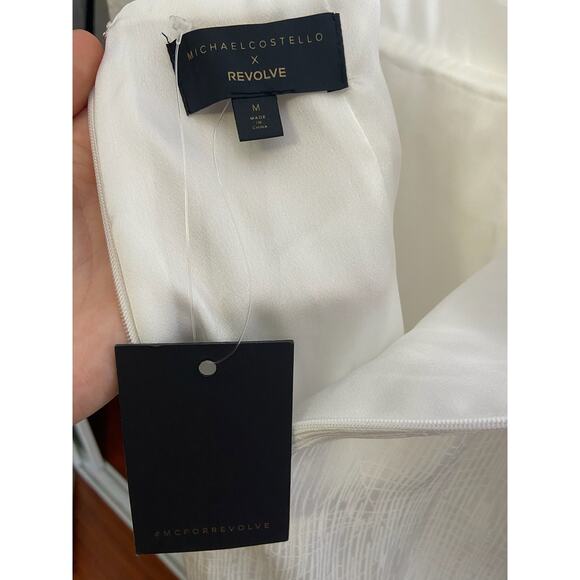 Michael Costello X Revolve Tessa Midi Dress Chain Strap Party Bridal Classy M - Picture 13 of 13